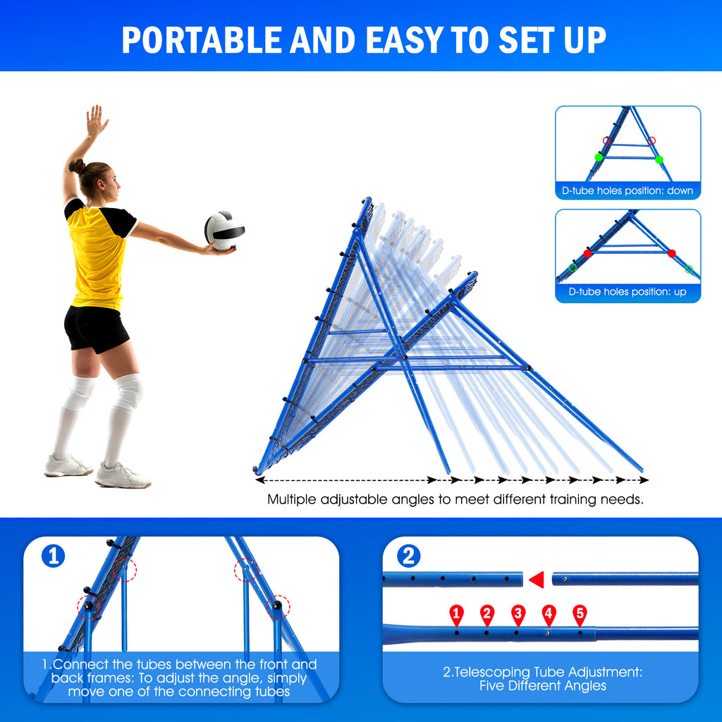 Winthai Dual-Mode Soccer Goal Net & Soccer Rebounder Net,Premium Durability for Intense Shooting Training,Quick-Switch Angle Soccer Training for Control,Passing Practice,Soccer Gifts for Kids Teen Adult 5X4FT