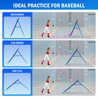 Winthai Volleyball Baseball Rebounder Net, Softball Rebounder Pitchback Net Quick Adjustments, Quick Adjustments Lacrosse Bounce Back Practice Equipment, Ideal for Outdoor Indoor and Backyard Training 6X4FT
