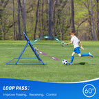 Winthai Soccer Rebounder Net, Quick-Switch Angle Soccer Training for Control, Passing Practice, Easy Setup Rebounder Gifts & Equipment for Kids,Teens & Adults 3.7x3.7FT