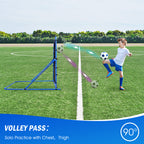 Winthai Soccer Rebounder Net, Quick-Switch Angle Soccer Training for Control, Passing Practice, Easy Setup Rebounder Gifts & Equipment for Kids,Teens & Adults 4.8x3.7FT