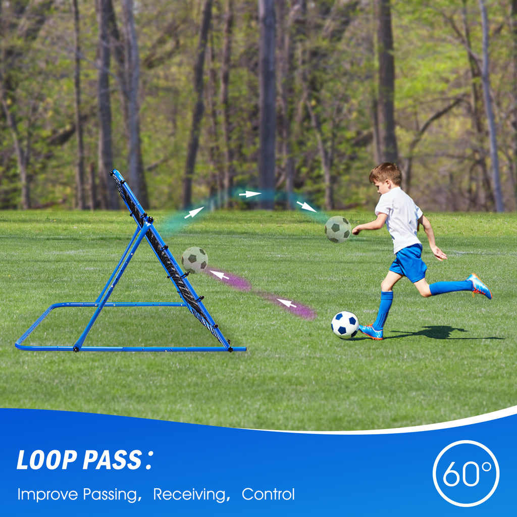 Winthai Soccer Rebounder Net, Quick-Switch Angle Soccer Training for Control, Passing Practice, Easy Setup Rebounder Gifts & Equipment for Kids,Teens & Adults 7.0X3.7FT