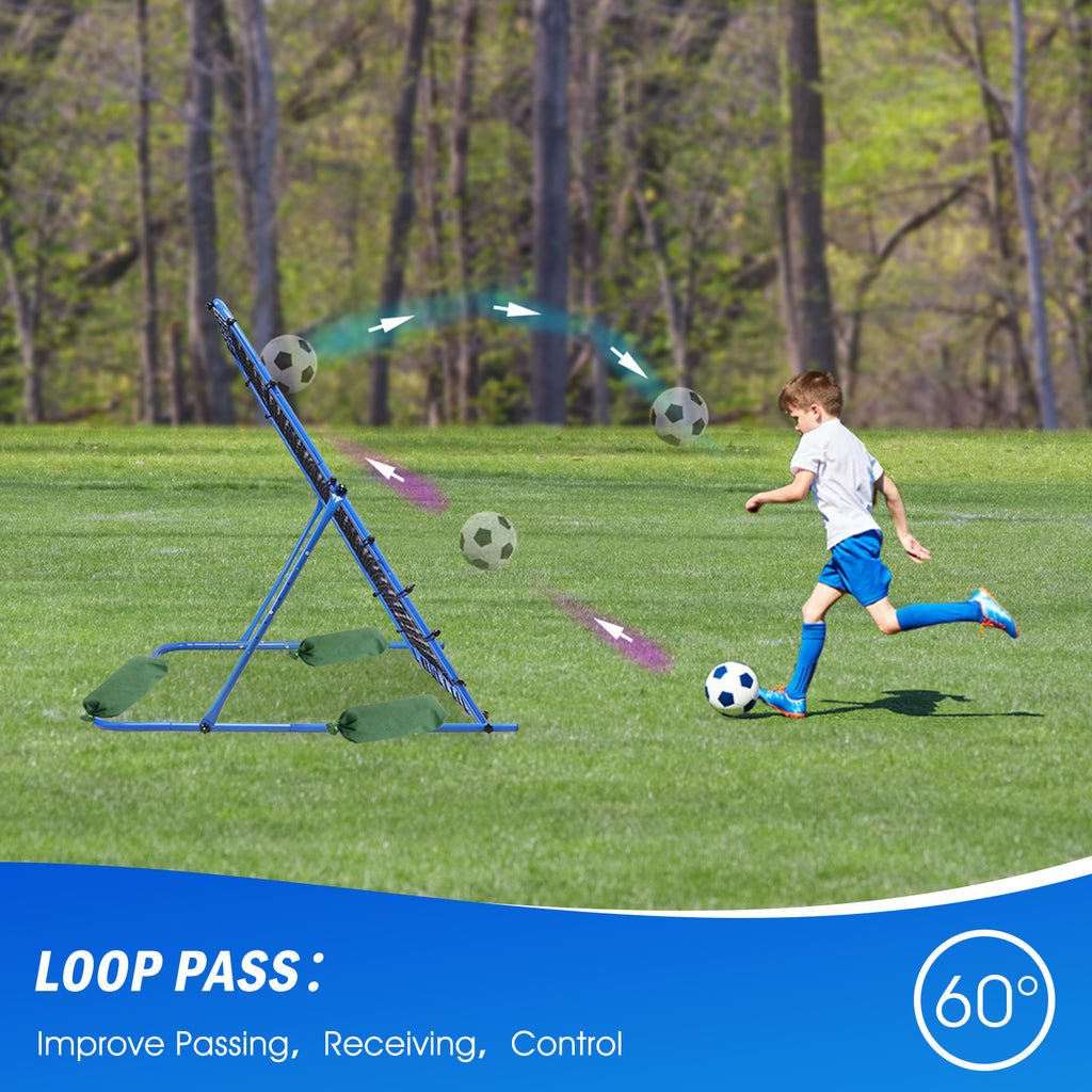 Winthai Soccer Rebounder Net, Quick-Switch Angle Soccer Training for Control, Passing Practice, Easy Setup Rebounder Gifts & Equipment for Kids,Teens & Adults 6X5FT