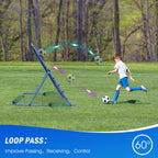 Winthai Soccer Rebounder Net, Quick-Switch Angle Soccer Training for Control, Passing Practice, Easy Setup Rebounder Gifts & Equipment for Kids,Teens & Adults 6X5FT