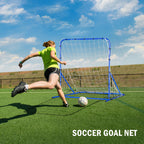 Winthai Dual-Mode Soccer Goal Net & Soccer Rebounder Net,Premium Durability for Intense Shooting Training,Quick-Switch Angle Soccer Training for Control,Passing Practice,Soccer Gifts for Kids Teen Adult 4X4FT