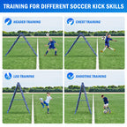 Winthai Dual-Sided Soccer Rebounder Net, Fast & Slow Rebound Speed Training for Control, Passing Practice, Easy Setup Baseball/Volleyball Rbounder Gifts & Equipment for Kids,Teens & Adults 5X5FT