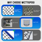 WICTTISPOSI Golf Net with Target Pocket, 20ft/15ft/10ft Golf Practice Net, Heavy-Duty Multi Sports Netting Barrier, Golf Hitting Net for Golfer Garages Backyard Driving Swing Chipping, Indoor Outdoor Use 10x10FT