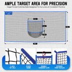 WICTTISPOSI Golf Net with Target Pocket, 20ft/15ft/10ft Golf Practice Net, Heavy-Duty Multi Sports Netting Barrier, Golf Hitting Net for Golfer Garages Backyard Driving Swing Chipping, Indoor Outdoor Use 20x10FT