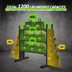 WICTTISPOSI 3-Tier Heavy Duty Dumbbell Rack,1200 LBS Capacity,Double-Side Extension Holder for Dumbbells & Kettlebells Home Gym Storage Rack BLACK